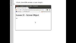 lesson 21   screen object | JavaScript Course