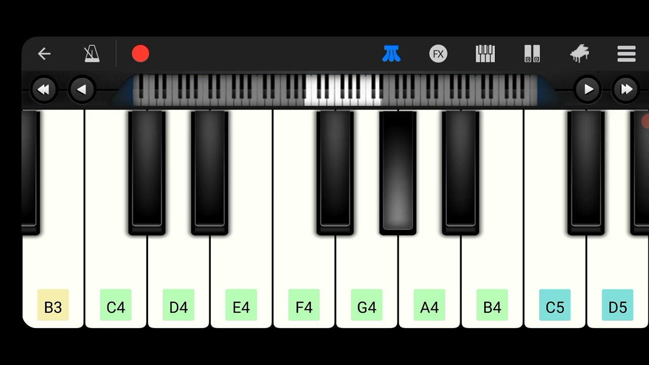 Tutorial de como tocar megalovania no piano de celular 