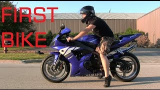 Yamaha R1 As a First Bike - Short Man Learning How To Ride His First Motorcycle Yamaha YZF-R1