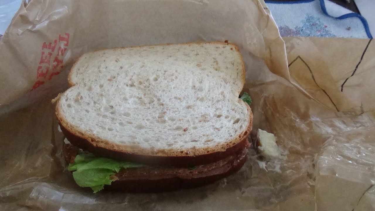 Eating Arby's Pecan Chicken Salad Sandwich YouTube