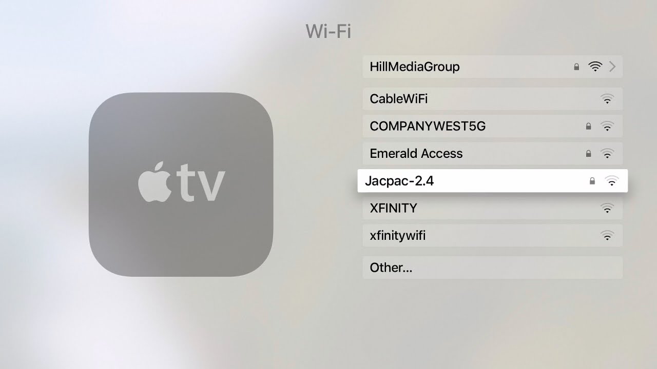 adjektiv cache vulgaritet Apple TV Tips - Connecting to a WiFi Network - YouTube