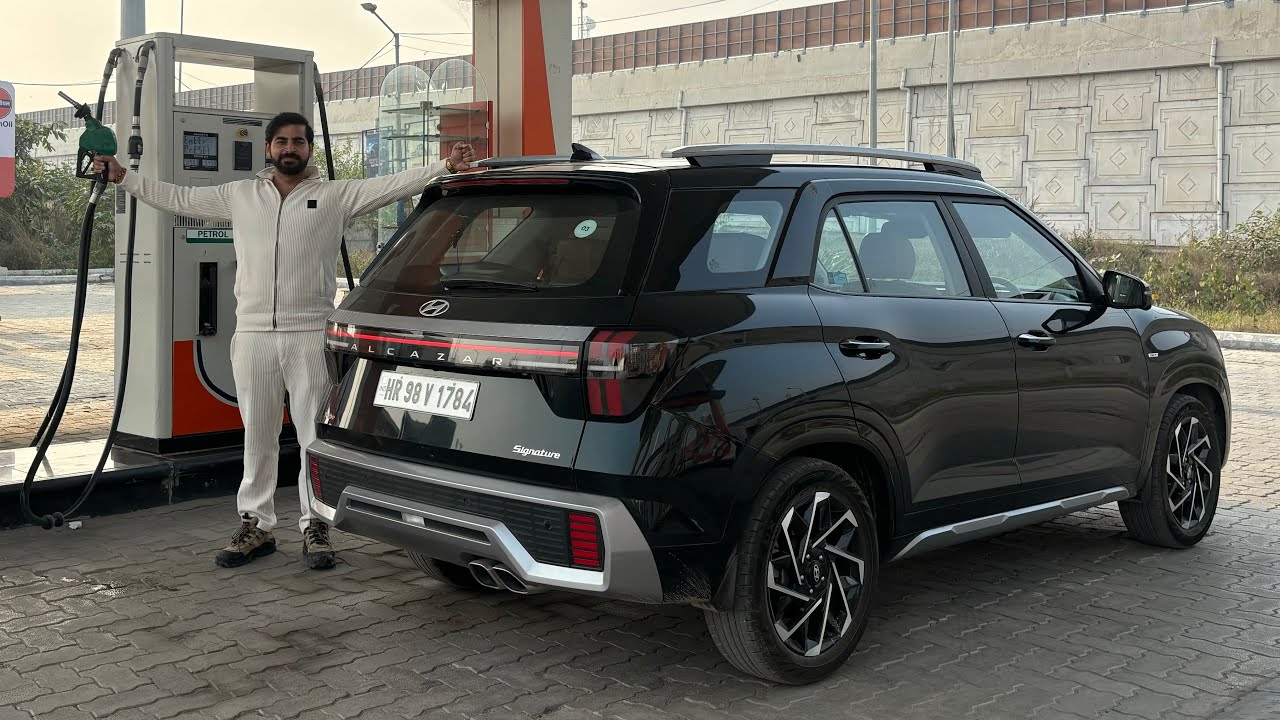 Hyundai Alcazar Petrol Tank To Tank Mileage Test 2025 🔥| Turbo DCT Mileage 😍| Honest Mileage Test ✅