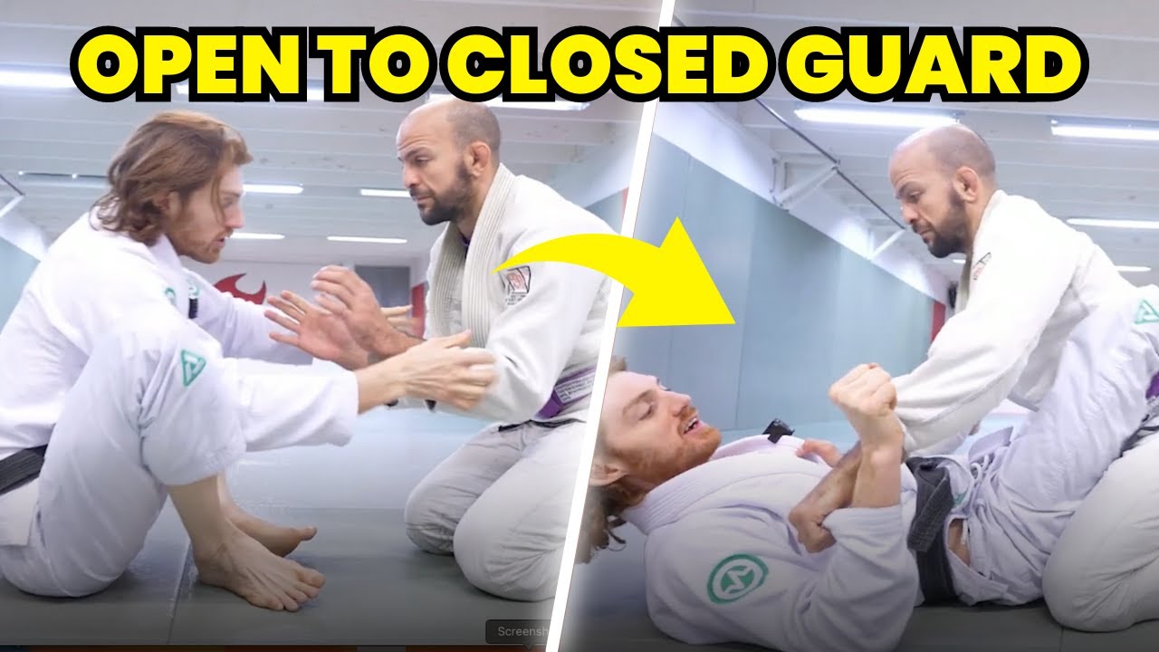How to Get to Closed Guard from Open Guard in BJJ - YouTube