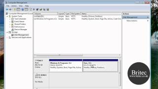 how to resize a partition in windows 7 or vista by britec