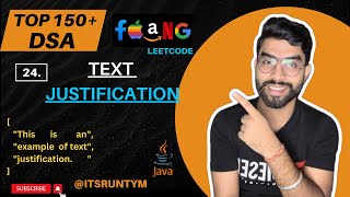 24. Text Justification || Hard String Problem  || Top 150+ DSA Leetcode Coding JAVA