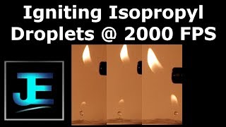 High Speed (2000 FPS): Igniting Isopropyl Droplets @JoshTheEngineer