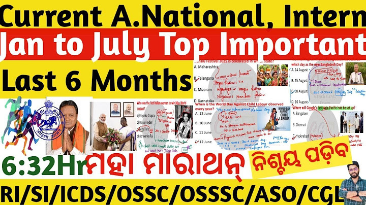Last 6 Months Current Affairs | National & International Ca January to June 2025 | Crack Govt.Exam