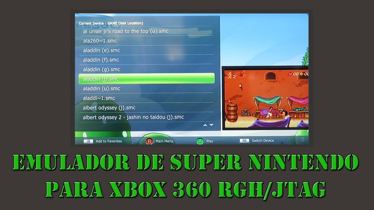 Emulador Super Nintendo para Xbox 360 São + de 3100 Jogos, Jogo de  Computador Nintendo Nunca Usado 45844509