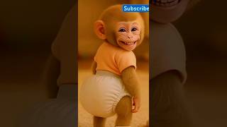 #baby monkey laughing 😆 video #funny🤣monkey huge pahne Hain 😅#trending😲🤣🔥😵‍💫