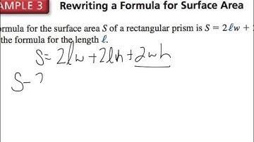 7th TAP, section 1.5  - Rewriting Equations and Formulas