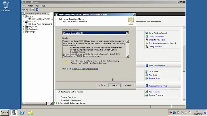 Installing Active Directory - Windows Server 2008 R2