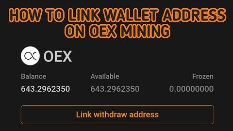 Yadda zaka saka wallet address a Oex Mining