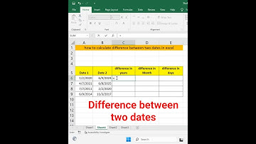 How to calculate difference between two dates in excel #exceltricks #datefunction