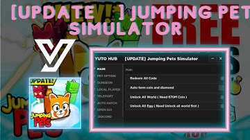 BEST SCRIPT For [UPDATE🌸]Jumping Pets Simulator Auto Farm Diamond and coin + MORE FEATURE | PASTEBIN