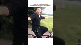 Akshay Kumar Falls Off the Cycle in Style🚴♂️😂#akshaykumar #bollywood #shortsfeed #cycling