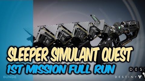 1st Firewall Solo (Sleeper Simulant Quest) Mission | Destiny