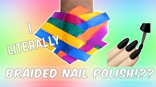 Fish Tail Braid Nails By Actually Braiding The Nail Polish!?😱