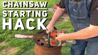 STIHL CHAINSAW STARTING HACK THAT ACTUALLY WORKS! screenshot 5