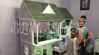 This is a video of an American Girl Dollhouse I designed and built for my daughters. The house is scaled for Journey Girls, Our 