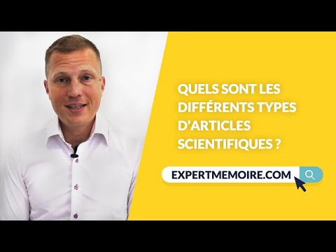 Quels sont les différents types d’articles scientifiques?