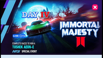 NFS No Limits | Tushek Aeon-E - Immortal Majesty II | NFSNL | 0 Gold Spent | Day 4 Shadow