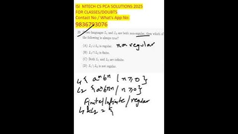 ISI MTech CS PCA 2025 Q29 Solved! Final Answer with Full Solution #ISIMTech2025 #PCA #CSExamSolution