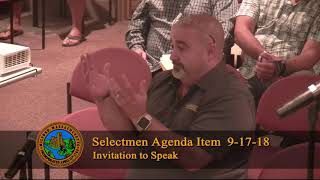 Milford Board of Selectmen meeting September 17, 2018