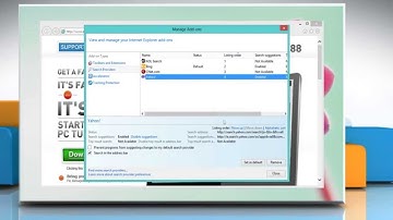 How to remove a search provider from Internet Explorer® 10 on a Windows® 8 PC