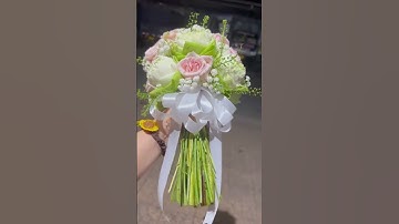 Mẫu hoa cưới cầm tay cho cô dâu 🍓 #xuhuongyoutube #hoacuoi #weddingdress