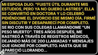 Mi ESPOSA se graduó y celebró pidiéndome el DIVORCIO ese mismo día… tres AÑOS después…