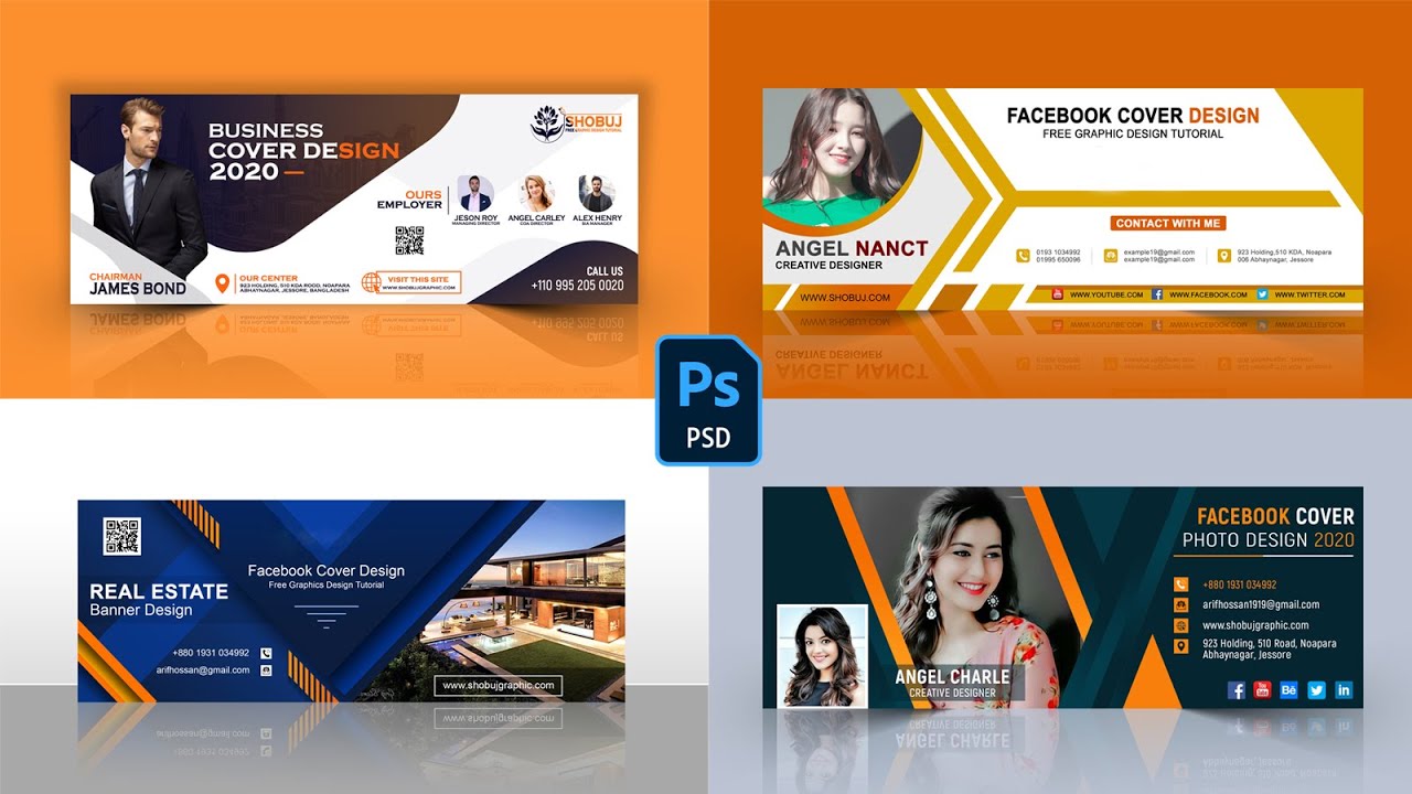 Creative Business Facebook Cover Template Design PSD Free Download