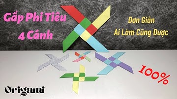 Gấp phi tiêu dễ nhất, How to make a paper ninja star shuriken