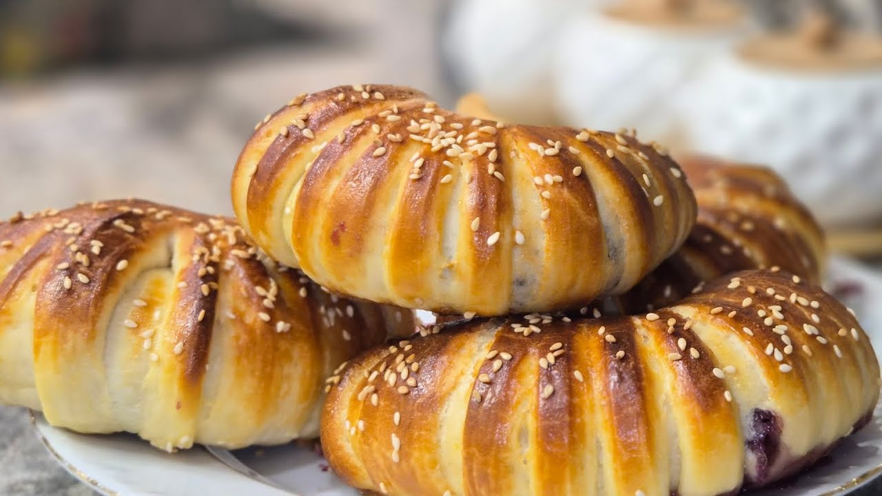 🥐 Soft Striped Pastry Recipe | Amazing Shape, Legendary Taste!