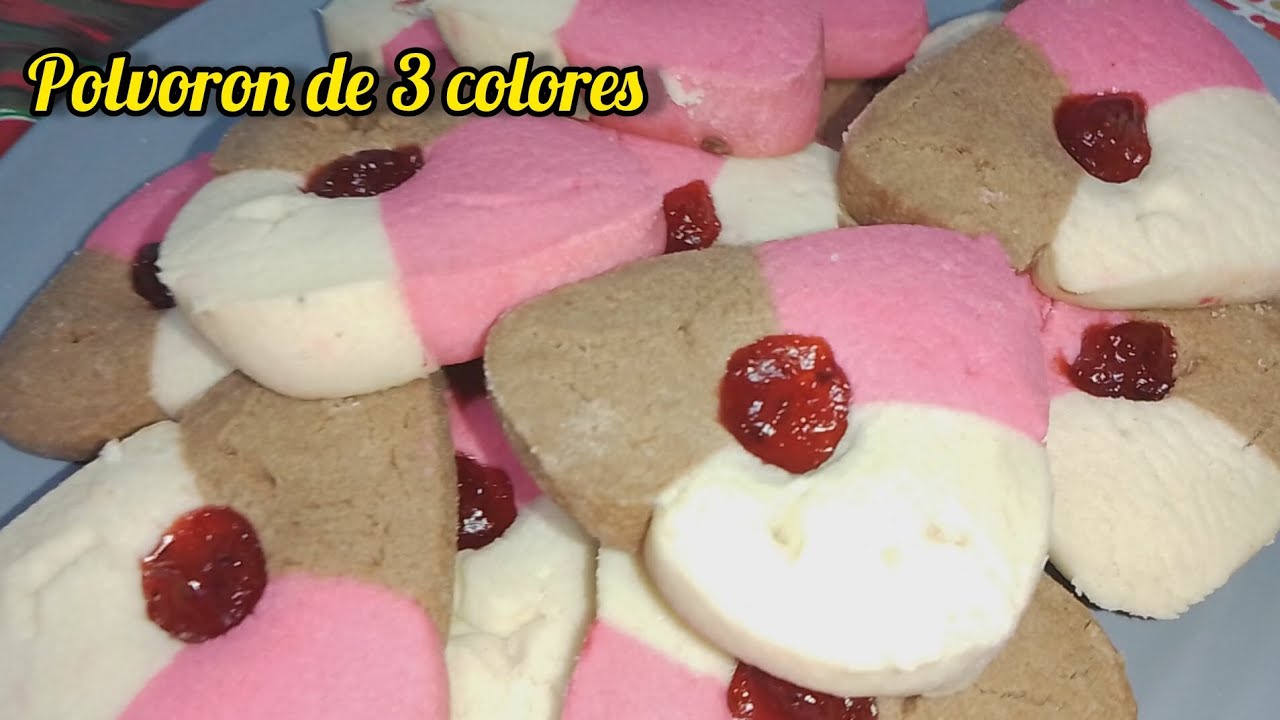 Cómo hacer polvorón de tres colores?