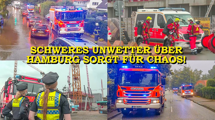 [Heftiges Unwetter über Hamburg] Blitze schlagen in Kran ein & über 200 Einsätze für die Feuerwehr