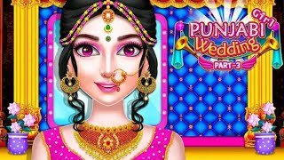 Patiala Girl Punjabi Wedding Game Part:3,Bhangra,Bridal look,makeup,north Indian,roka,chooda &kalide screenshot 3