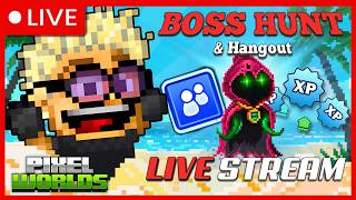 🔴 Hunt For Nether Boss 2... Let's Chat & Grind! Pixel Worlds Live