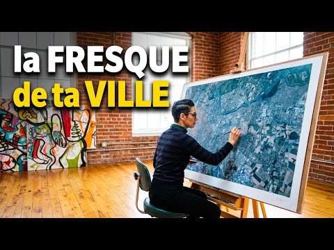 LA FRESQUE DE TA VILLE - aNa artiste crée à partir du plan de ta ville pour animation collaborative