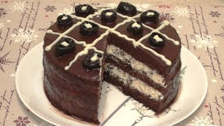 Очень вкусный и простой в приготовлении торт "Шоколадное наслаждение". Очень вкусный и простой в приготовлении торт "Шоколадное наслаждение".