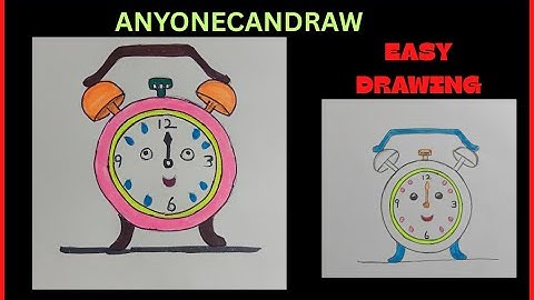 Clock || drawing tutorial for children #drawingtutorial #drawingforkids