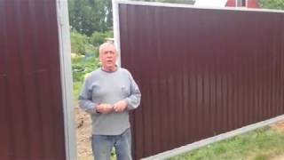 видео Установка заборов в Подольске, заборы из профнастила Подольск