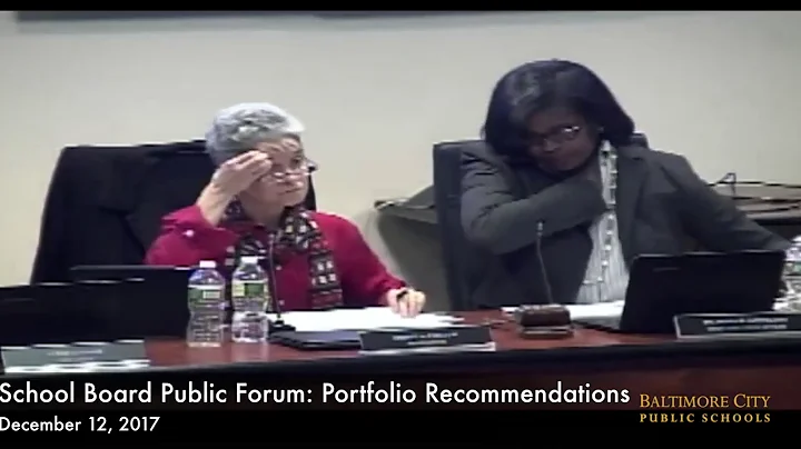 December 12, 2017 School Board Public Forum: Portfolio Review