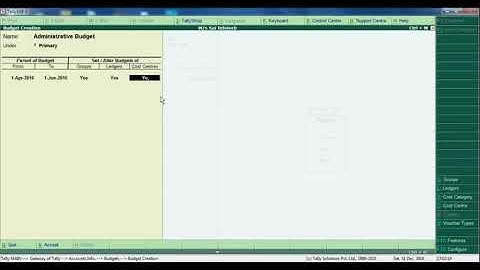 How to set any budget in tally and see Budget Variance ||