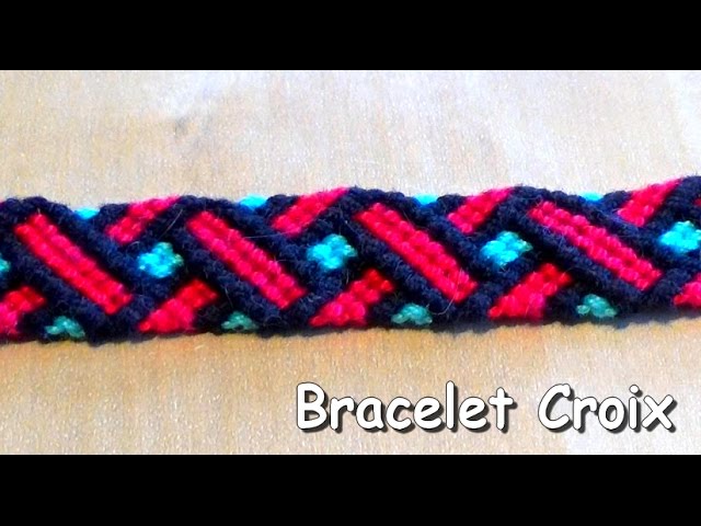 DIY Friendship bracelet Cross Pattern (intermediate level) - YouTube