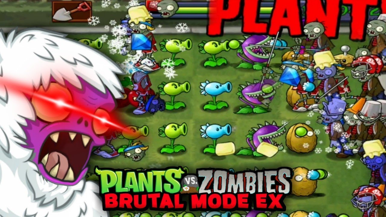 Plants vs Zombies BRUTAL MODE EX 1.30 - Android APK Gameplay - YouTube