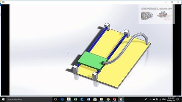 Flexible pipe Moving Along With Trolley | SolidWorks Tutorial