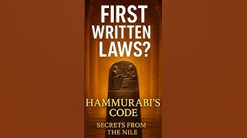 First Written Laws?