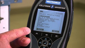 Setting Reference Values Using The Midtronics Celltron Advantage Battery Analyzer
