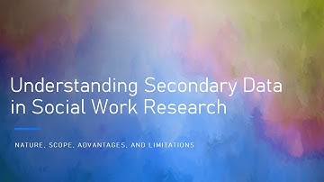 Secondary Data in Social Work Research | Sources, Advantages & Limitations Explained || Video 13