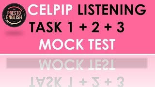 CELPIP Listening Mock Test - Part 1 to 3 - Find out your score in 2025 www.PrestoEnglish.com